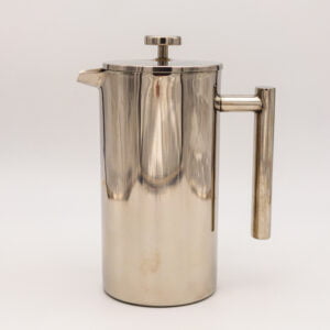 Straight Sided Stainless Steel Cafetiere Large